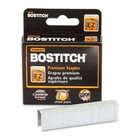 Bostitch Stanley Bostitch EZ Squeeze 130 Premium Staples, 13/16" Leg, 210 Per Strip, 1000/Box STCR130XHC